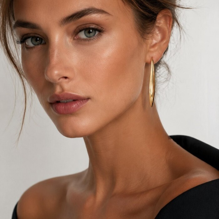 Серьги длинные геометрические палочки из стали, арт.220.156